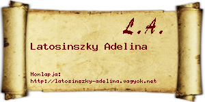 Latosinszky Adelina névjegykártya